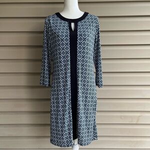 •41 Hawthorn• Geometric Pattern Knit Shift Dress - Size Medium